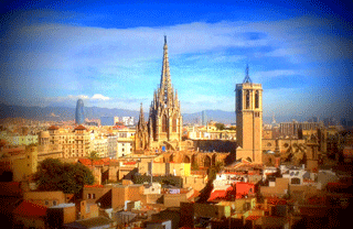 Views from one of the best rooftop bars in Barcelona