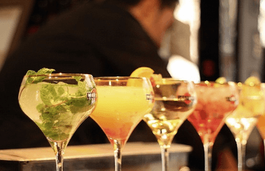 Cocktails in a barcelona bar
