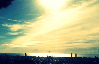 Panoramic view of Barcelona from Park Guell