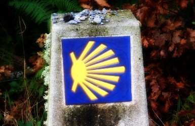 Sign of the Path of Saint James: some of the best hiking in Catalonia