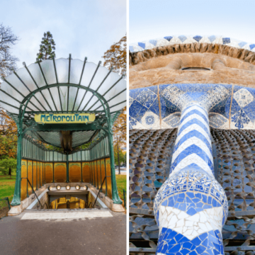 Architecture by Hector Guimard or Antoni Gaudi