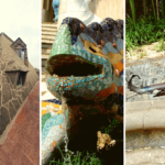 Images of Gaudi Dragons in Barcelona