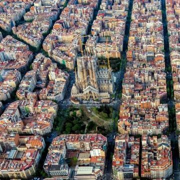 Sagrada Familia in the Barcelona Ensanche neighborhood