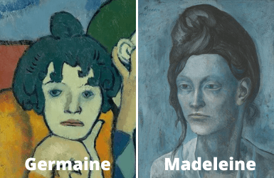Germaine and Madeleine, two of the first conquests in the long list of Pablo Ruiz Picasso's women.