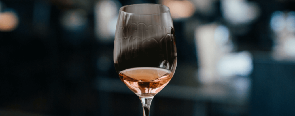 Spanish rosado wine in a glass