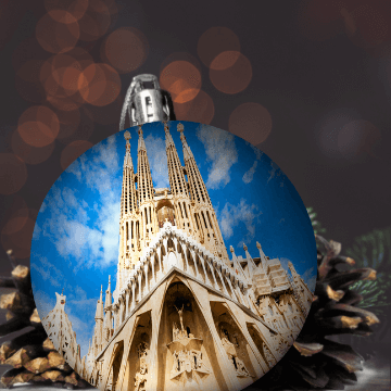 Sagrada Familia Christmas ornament