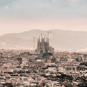 February Barcelona view